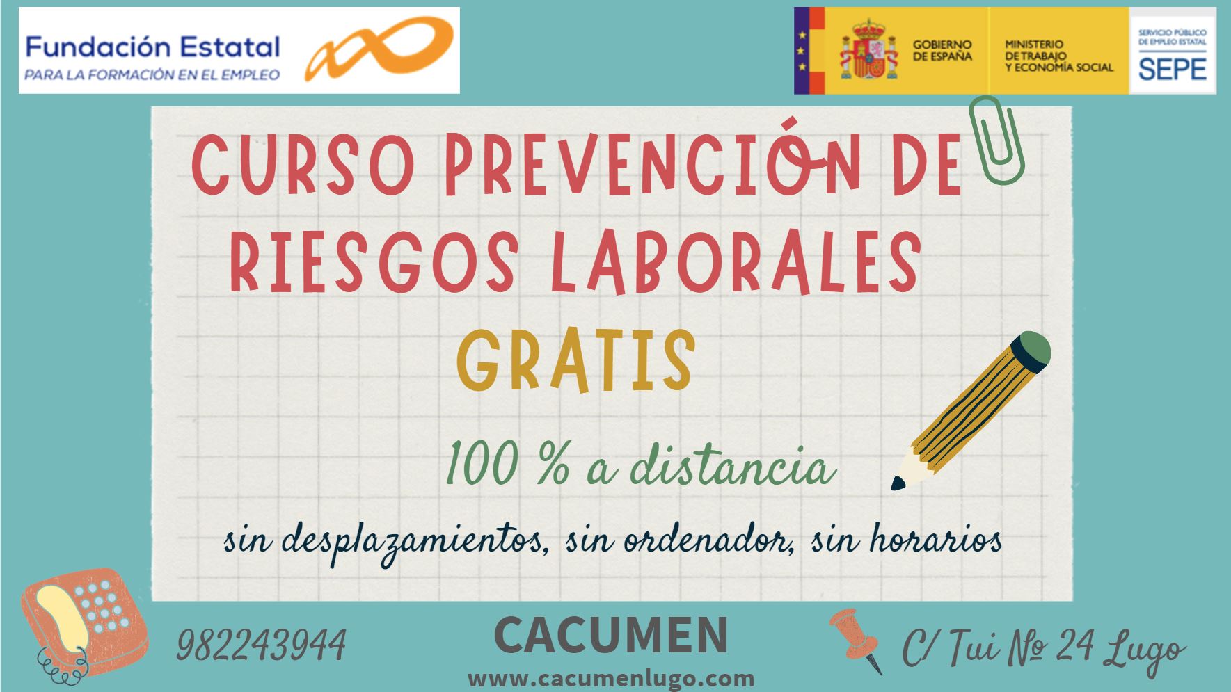 CURSO GRATUITO DE PREVENCIÓN DE RIESGOS LABORALES - CaCumen